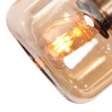 Steinhauer wall luminaire GLASLIC swivelling, rotatable E27 IP20, bronze, black dimmable
