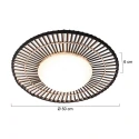 anne light & home ceiling luminaire AURA 1 flame IP20, black dimmable