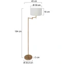 floor lamp BELLA 1 flame E27 IP20, bronze dimmable