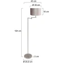 floor lamp BELLA 1 flame E27 IP20, steel dimmable
