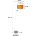 Mexlite floor lamp BELLA 1 flame E27 IP20, steel dimmable