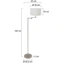 Mexlite floor lamp BELLA 1 flame E27 IP20, steel dimmable