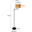 Mexlite floor lamp BELLA 1 flame E27 IP20, black dimmable