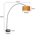 Mexlite floor lamp SOLVA E27 IP20, dimmable