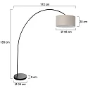 Mexlite floor lamp SOLVA E27 IP20, dimmable
