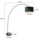 Mexlite arc luminaire SOLVA 1 flame E27 IP20, black dimmable