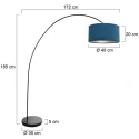 Mexlite arc luminaire SOLVA 1 flame E27 IP20, black dimmable