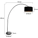 Mexlite floor lamp SOLVA E27 IP20, dimmable