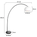 Mexlite floor lamp SOLVA E27 IP20, dimmable