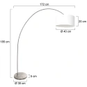 Mexlite arc luminaire SOLVA 1 flame E27 IP20, steel dimmable