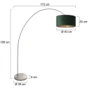 Mexlite arc luminaire SOLVA 1 flame E27 IP20, steel dimmable