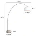 Mexlite arc luminaire SOLVA 1 flame E27 IP20, steel dimmable