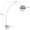 Mexlite arc luminaire SOLVA 1 flame E27 IP20, steel dimmable