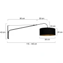 Steinhauer wall luminaire ELEGANT CLASSY 1 flame E27 IP20, steel dimmable