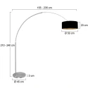 Steinhauer floor lamp SPARKLED LIGHT 1 flame E27 IP20, steel dimmable