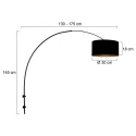 Steinhauer wall luminaire SPARKLED LIGHT 1 flame E27 IP20, black dimmable