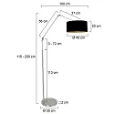 Steinhauer floor lamp PRESTIGE CHIC E27 IP20, dimmable