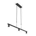 Steinhauer pendant luminaire STANG 3 flames E27 IP20, black dimmable