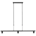 Steinhauer pendant luminaire STANG 3 flames E27 IP20, black dimmable
