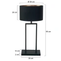 Steinhauer table lamp STANG E27 IP20, dimmable