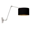Steinhauer wall luminaire PRESTIGE CHIC 1 flame E27 IP20, steel dimmable