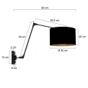 Steinhauer wall luminaire PRESTIGE CHIC 1 flame E27 IP20, black dimmable