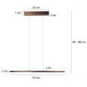 Steinhauer pendant luminaire BANDE 3 flames IP20, bronze dimmable