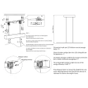Steinhauer pendant luminaire BANDE 3 flames IP20, bronze dimmable