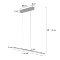 Steinhauer pendant luminaire BANDE 3 flames IP20, steel dimmable