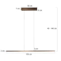 Steinhauer pendant luminaire BANDE 3 flames IP20, bronze dimmable