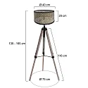 Mexlite floor lamp TRIEK E27 IP20, dimmable