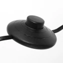 Mexlite floor lamp TRIEK 1 flame E27 IP20, wood, black dimmable