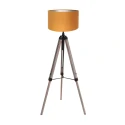 Mexlite floor lamp TRIEK 1 flame E27 IP20, wood, black dimmable