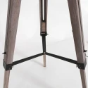 Mexlite floor lamp TRIEK 1 flame E27 IP20, wood, black dimmable