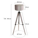 Mexlite floor lamp TRIEK 1 flame E27 IP20, wood dimmable