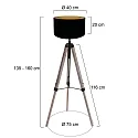 Mexlite floor lamp TRIEK E27 IP20, dimmable