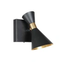 wall luminaire PRETO 1 flame GU10 IP20, black dimmable