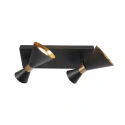ceiling luminaire PRETO 2 flames GU10 IP20, black dimmable