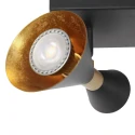 anne light & home ceiling luminaire PRETO 2 flames GU10 IP20, black dimmable