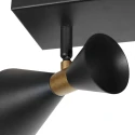 anne light & home ceiling luminaire PRETO 2 flames GU10 IP20, black dimmable