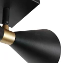anne light & home ceiling luminaire PRETO 2 flames GU10 IP20, black dimmable