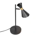 anne light & home table lamp PRETO 1 flame GU10 IP20, black dimmable