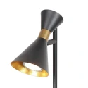 anne light & home table lamp PRETO 1 flame GU10 IP20, black dimmable