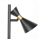 anne light & home floor lamp PRETO 2 flames GU10 IP20, black dimmable