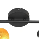Mexlite ceiling luminaire OEROE 2 flames E14 IP20, black dimmable