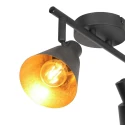 Mexlite ceiling luminaire OEROE 2 flames E14 IP20, black dimmable