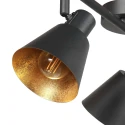 Mexlite ceiling luminaire OEROE 3 flames E14 IP20, black dimmable