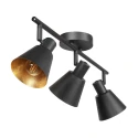 Mexlite ceiling luminaire OEROE 3 flames E14 IP20, black dimmable