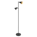 floor lamp OEROE 2 flames E14 IP20, black dimmable