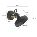 Mexlite wall luminaire PRATO 1 flame E14 IP20, black dimmable